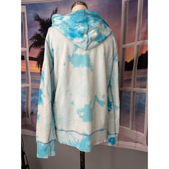 Abercrombie & Fitch blue tie dye hoodie with slip pocket - Picture 2 of 4